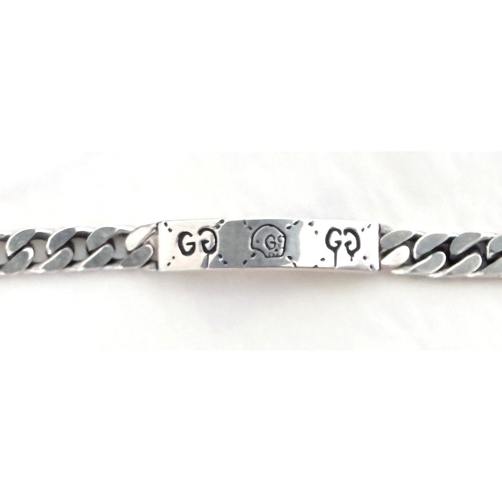 Gucci 455321  Ghost Link Sterling Silver 925‎ Tennis Bracelet, 6.5 inches